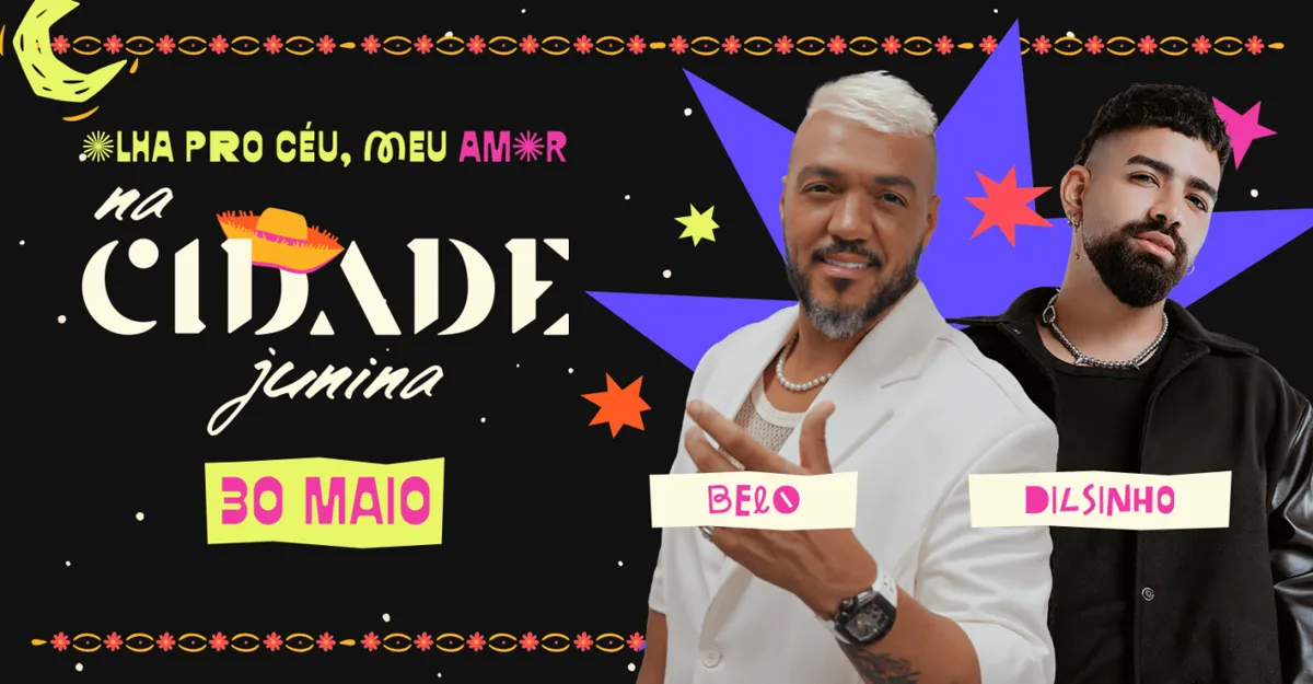 Belo e Dilsinho juntos na Cidade Junina em BH! Vai perder?