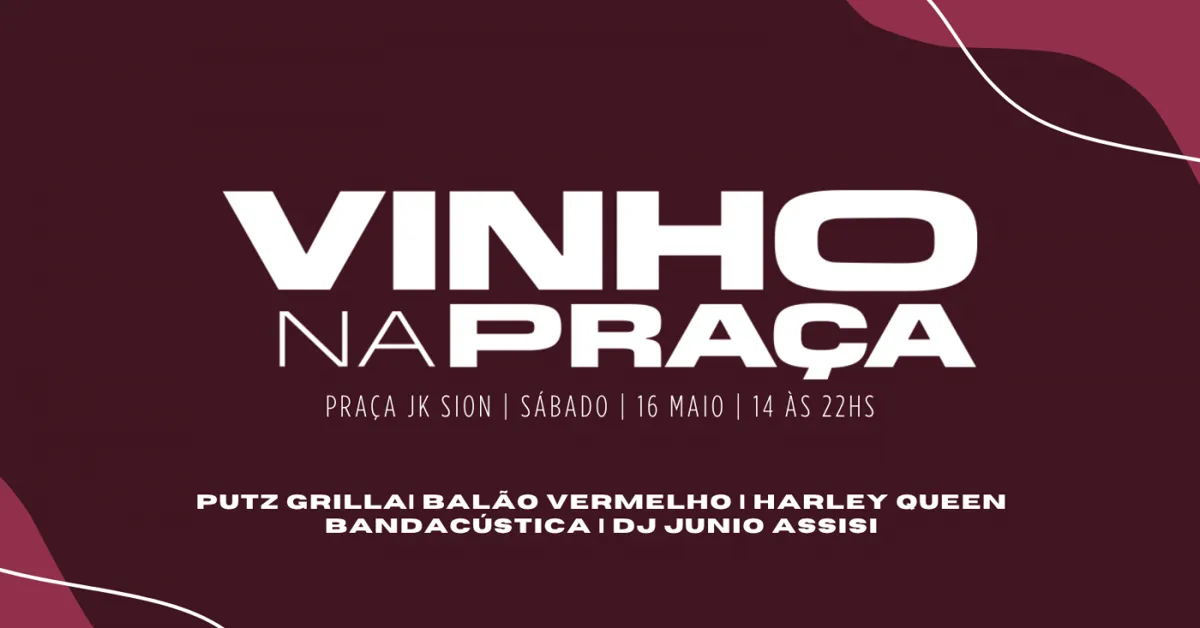 Vinho na Praça desembarca em BH com festival ao ar livre em maio de 2026